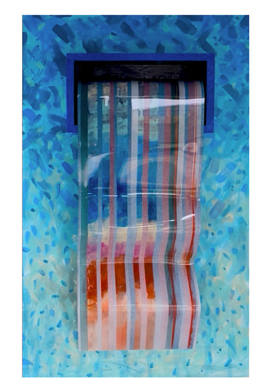 Dream Box 25 - Mixed Media Wall Sculpture - Brilliant Color Flows from the Dream Box